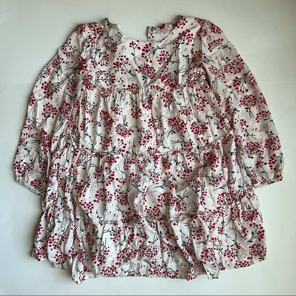 Ruby & Bloom Girls Red and White Floral Dress - Size 5 (Used)